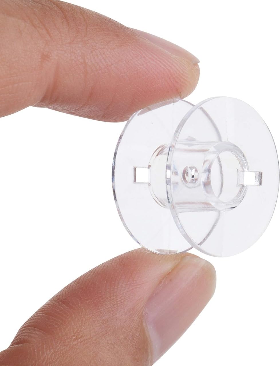 Zenith 10 Plastic Transparent Bobbins + 1 Bobbin Case for Any Automatic Sewing Machines (Singer/Usha/Brother)