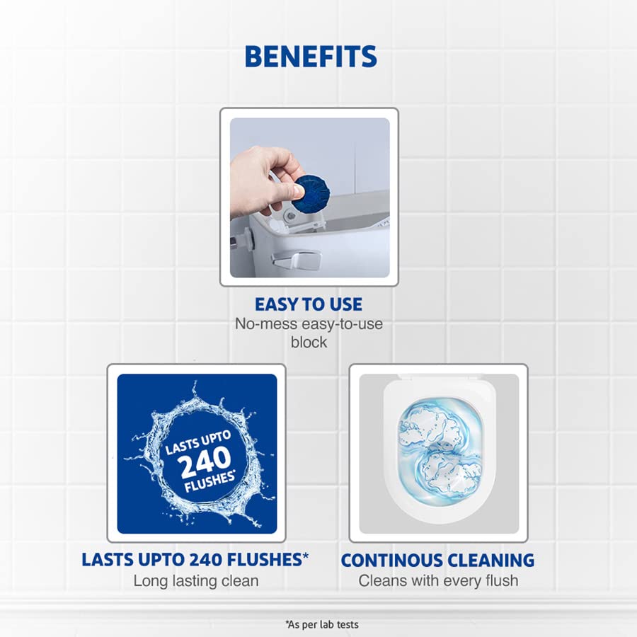 Harpic Flushmatic In-Cistern Toilet Cleaner Blocks, Marine - 150 g | Lasts Upto 240 Flushes & Disinfectant Bathroom Cleaner Liquid, Floral - 1 L | India's # 1 Bathroom Cleaner