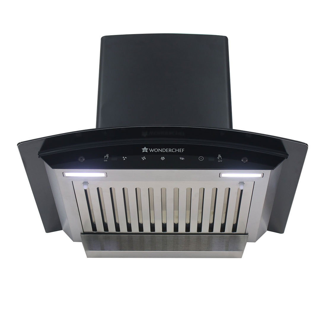 Ultima 60cm 1200 m3/hr Auto Clean Curved Glass Chimney | Baffle Filter | 1200M3/Hr powerful suction | Touch + 3 speed Motion Sensor control | Low Noise | 7 Year Warranty on Motor | 1 Year Comprehensive Warranty on Product | Black