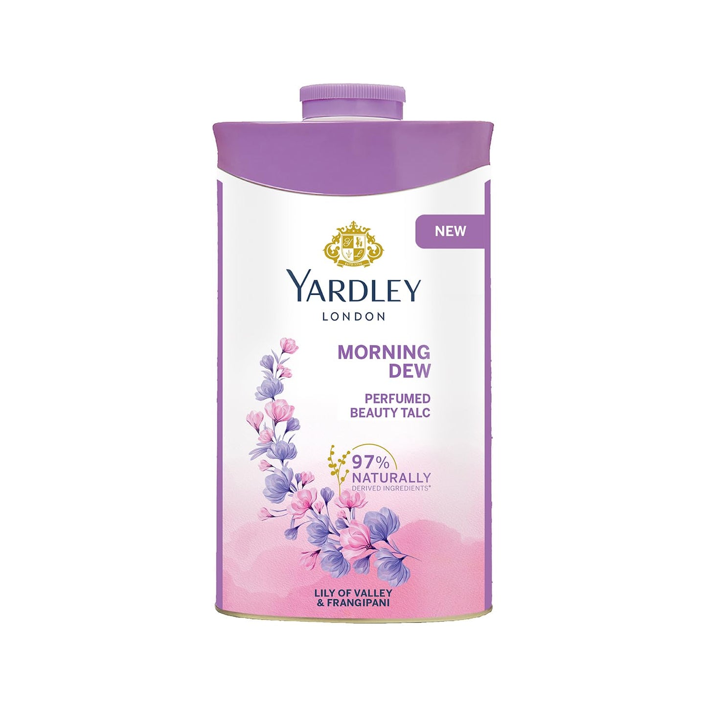 4x Yardley London Morning Dew Perfumed Talc for Women, 250g - Pack of 4