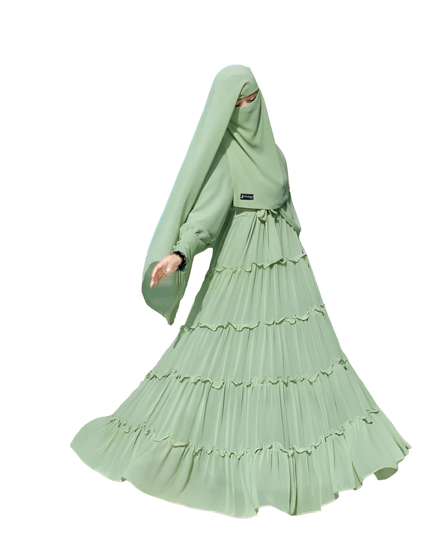 5 Chun Pista Green Burqa For women & Girls