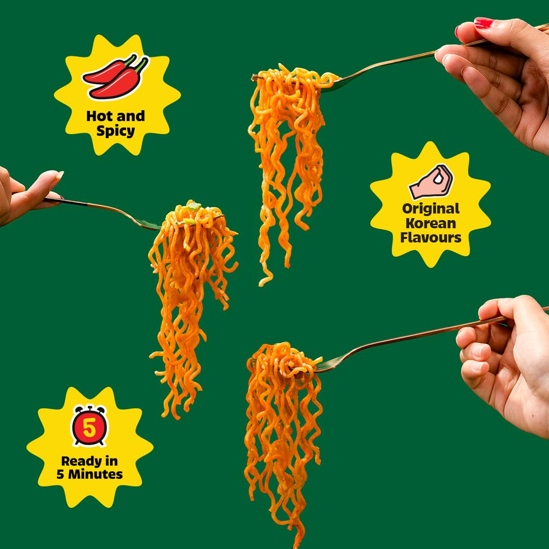 25x Masterchow K-chow Korean Veg Instant Ramen Noodles - 92g each  - Pack of 25