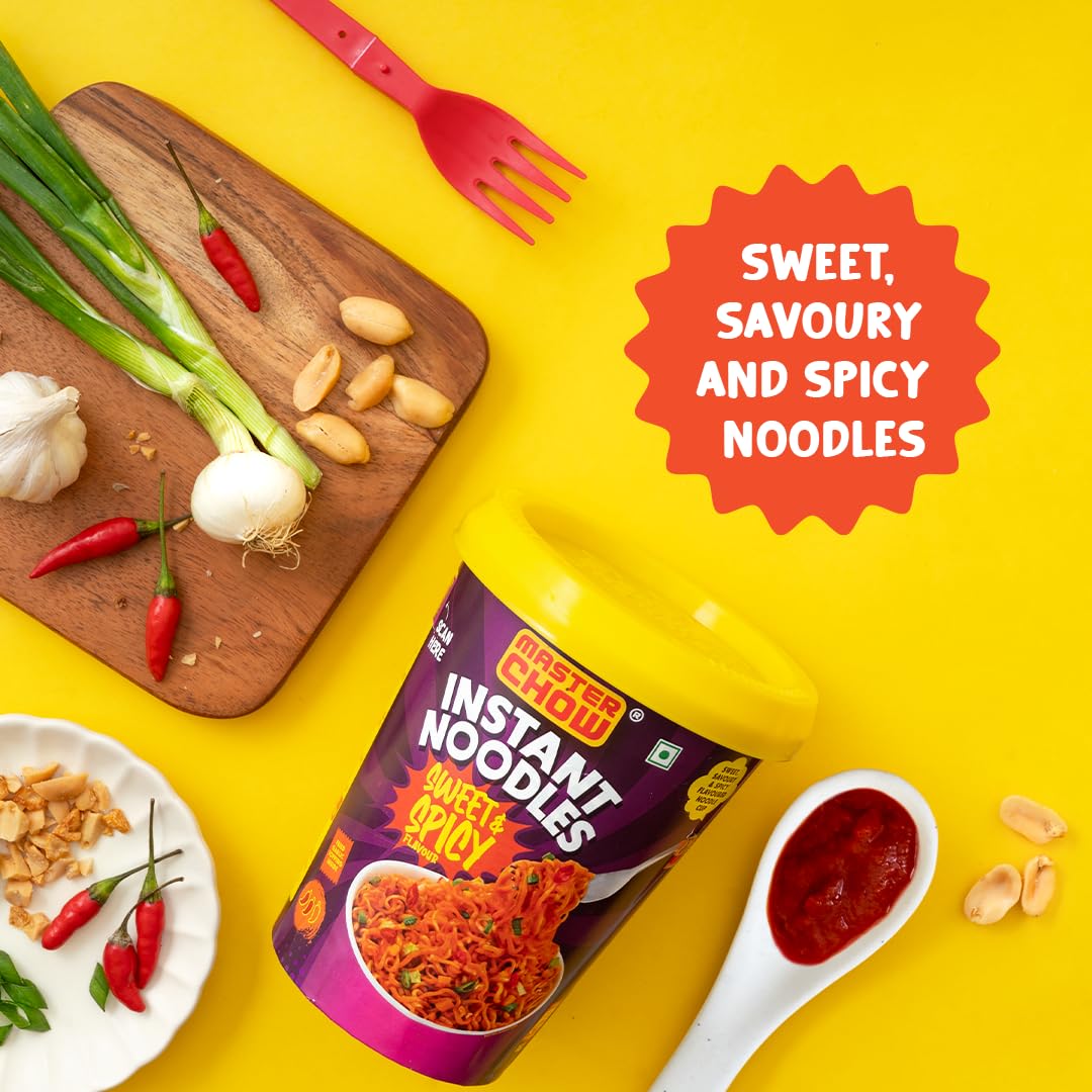 25x Masterchow Sweet & Spicy Instant Cup Noodles - 100g - Pack of 25