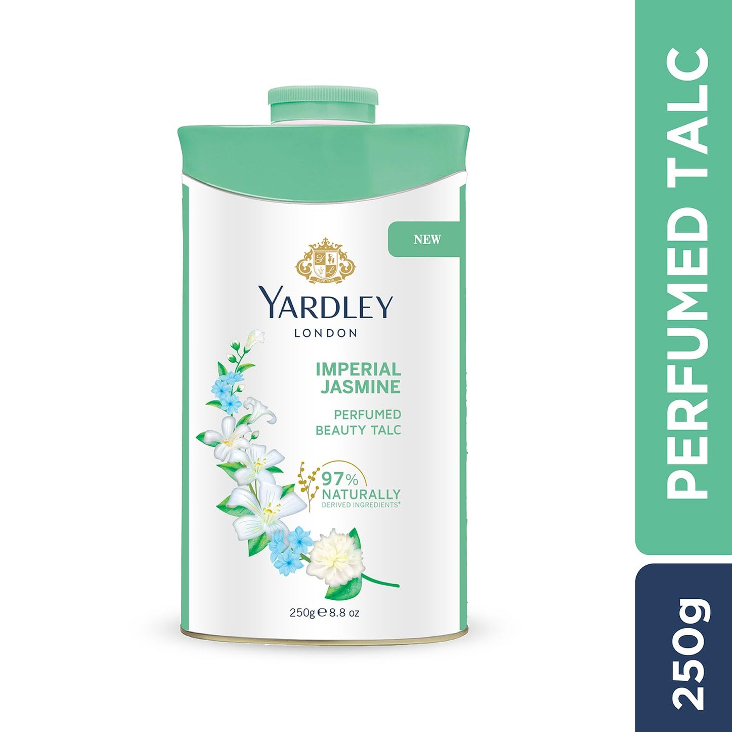 4x Yardley London Imperial Jasmine Perfumed Talc| Fragrant Beauty Talc for Women| Smooth Texture| 250g - Pack of 4