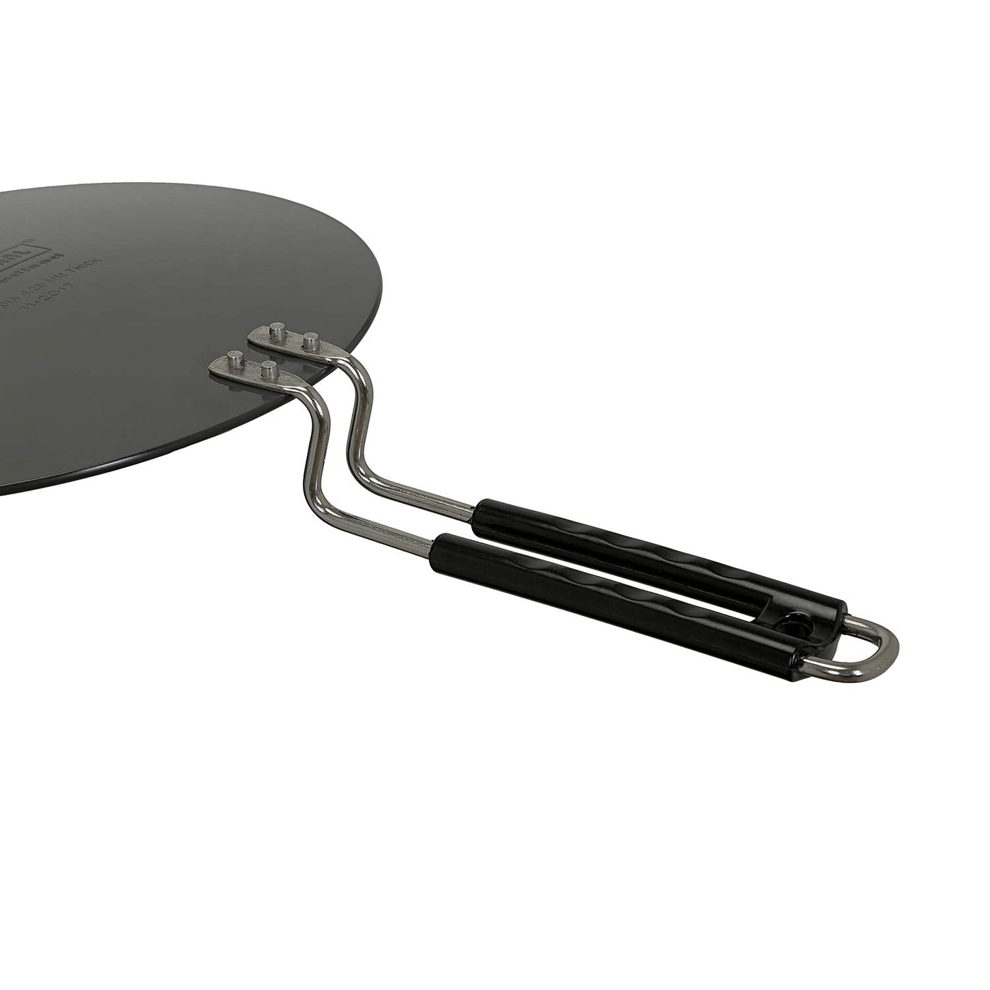 Vinod Black Pearl Hard Anodised Tawa - 22 cm | 4.25mm Thickness | Metal Spoon Friendly | Riveted Sturdy Handle | Long Lasting Roti, Paratha Tawa | 2 Year Warranty | Toxin Free