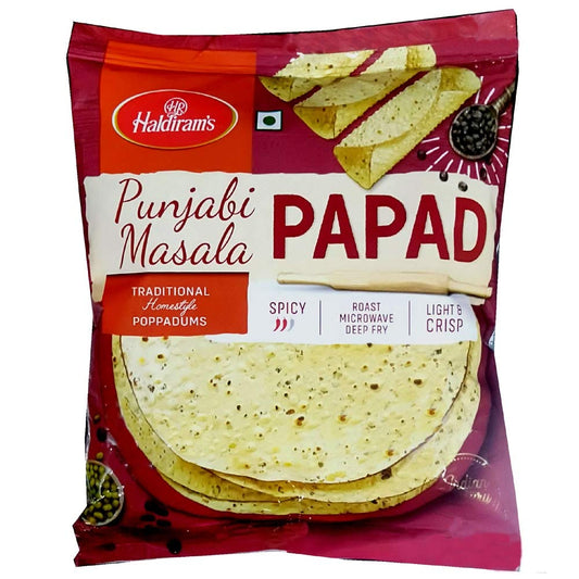 5x Haldirams Papad - Punjabi Masala, Pack of 5 (200 g each) Pouch