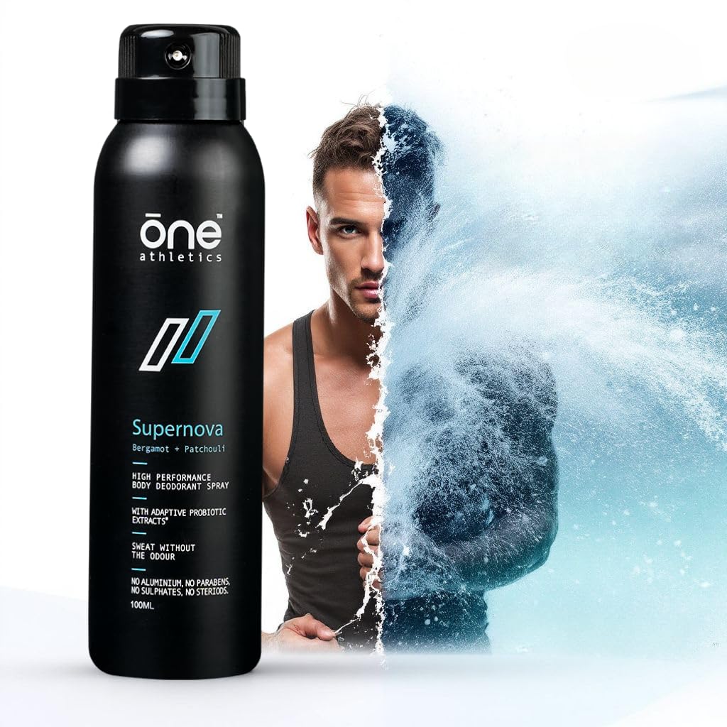 4x Supernova Probiotic Body Deodorant Spray Designed For Both Underarms And Body / 100ml each - Pack of 4