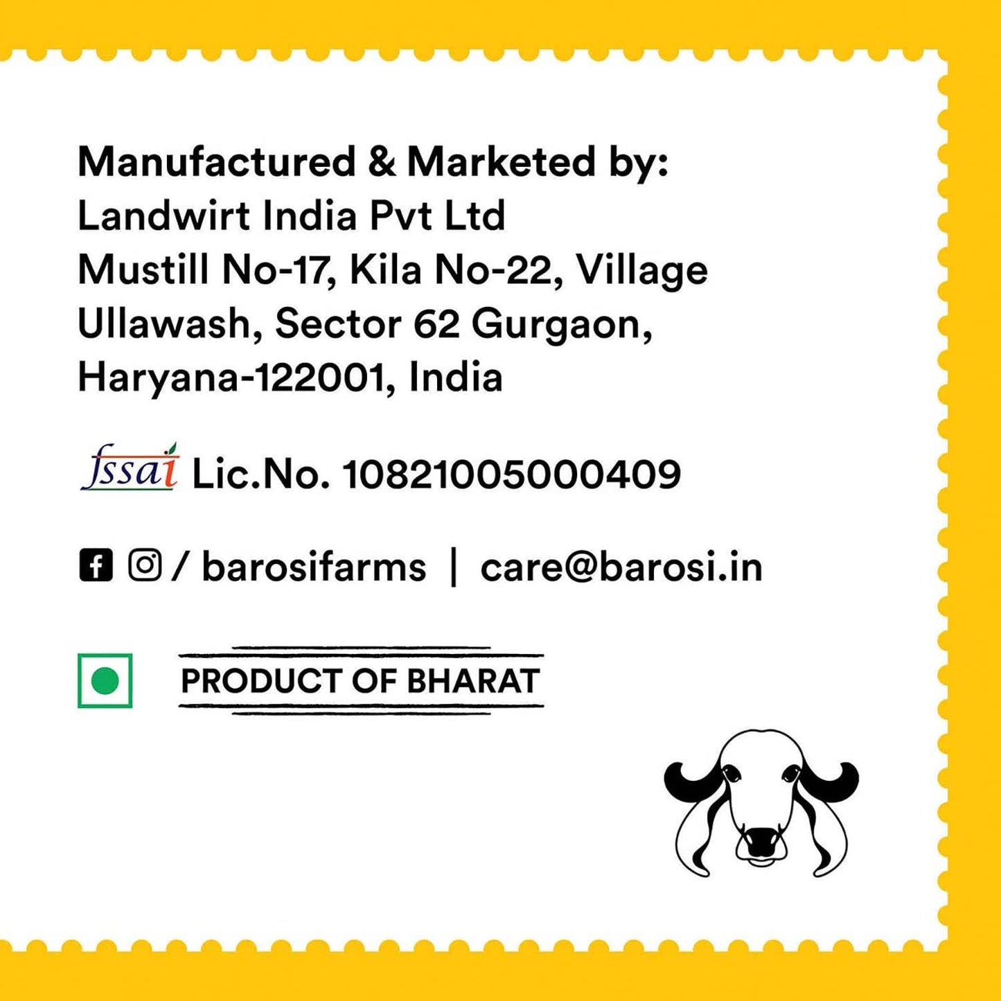 Barosi Premium A2 Cow Ghee 500 millilitre | A2 Danedar Desi Ghee | Churned from Curd with Bilona Method | Pure & Aromatic | Organic, Farm Made in Small Batches | Glass Jar Packing