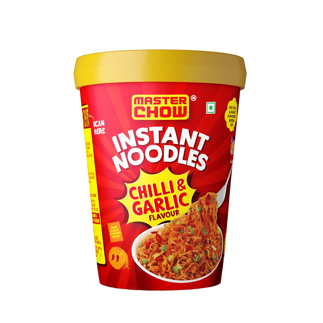 25x Masterchow Chilli Garlic Instant Cup Noodles - 100g - Pack of 25