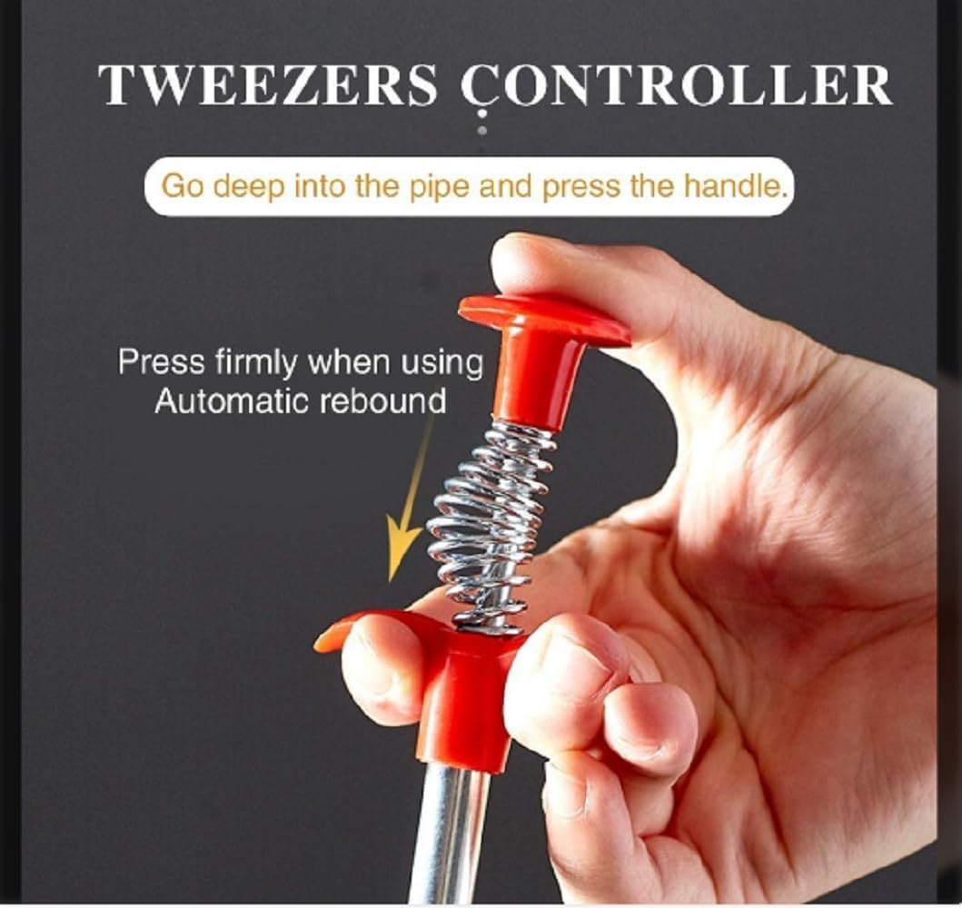 H.N.P ENTERPRISE Drain Cleaner Stick - Multipurpose Stainless Steel Long Hair and Dirt Removal for Drain, Sink, Bathtub, Sewer Cleaning