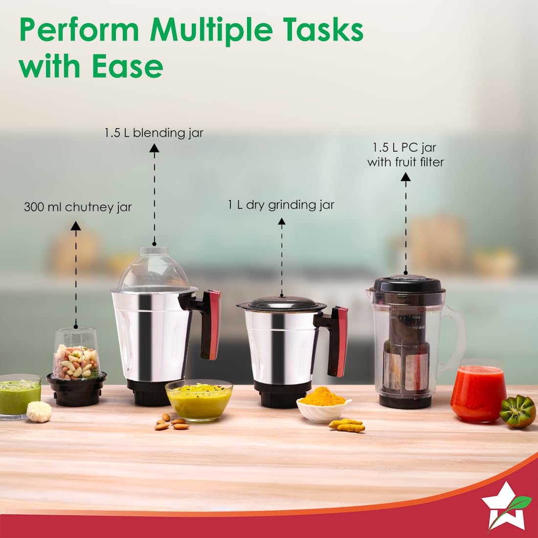 Wonderchef Select Mixer Grinder 750W 4 Jar