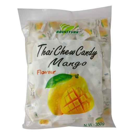 3x Haoliyuan Thai Chew Mango Flavored Candy - 350g each - 300pcs total - Pack of 3