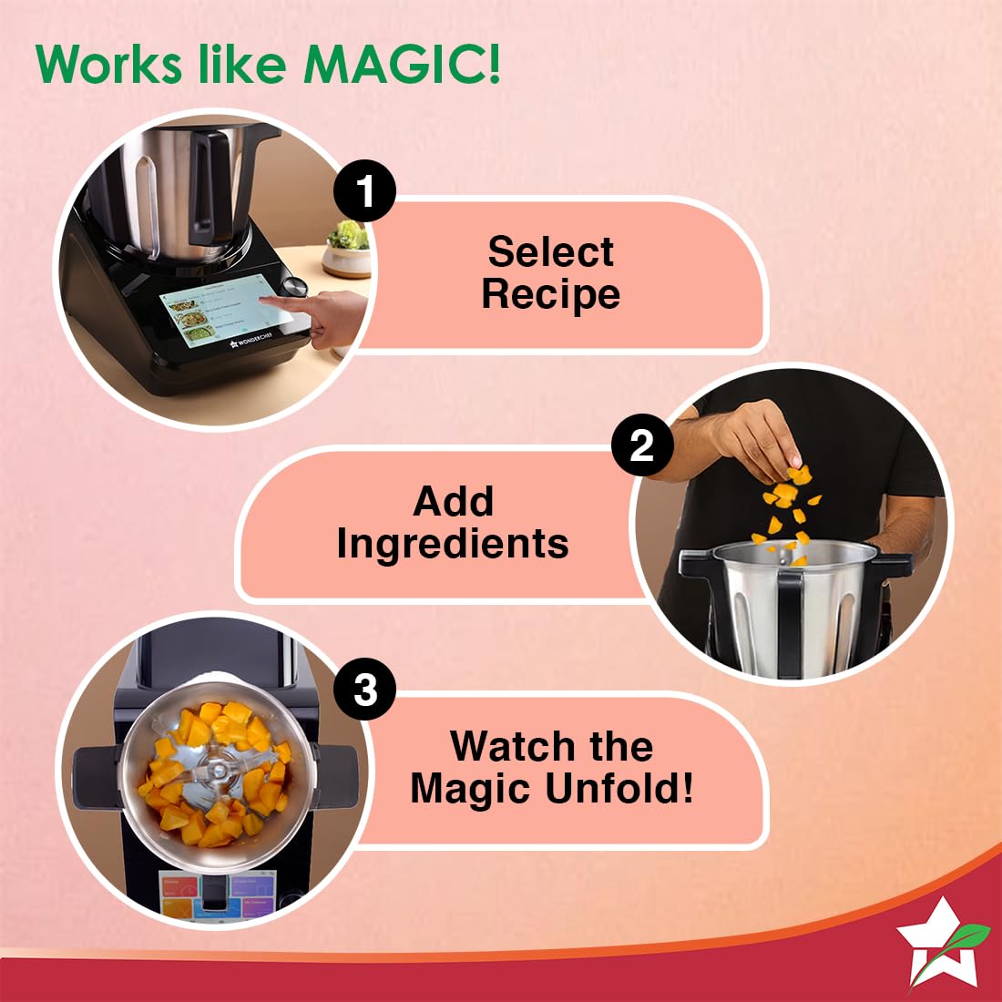 Wonderchef Chef Magic | All-in-One Kitchen Robot | Automatic Chopping, Sautéing, Stirring, Kneading, Steaming & more | Wi-fi & Mobile App | Pre-Loaded Recipes by Chef Sanjeev Kapoor | 2 Year Warranty