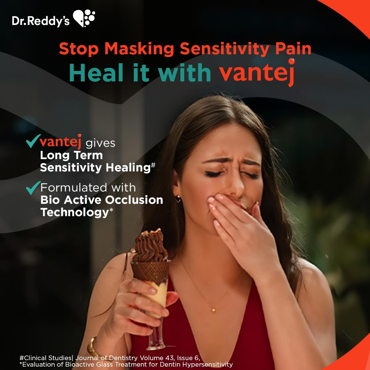 Vantej : Sensitivity Protection Toothpaste | 50 Grams | Gives Long Lasting Sensitivity Protection and Tooth Sensitivity Healing| Nutrition for Teeth| Rebuilds Tooth Enamel | Strengthens Teeth inside out| Dentist Recommended| Vegan Toothpaste | Desensitizi