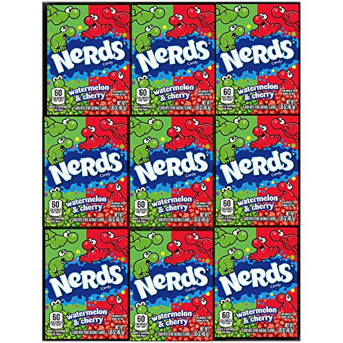 36x Wonka Nerds Watermelon and Wild Cherry 1.65-Ounce Packets (Pack of 36)