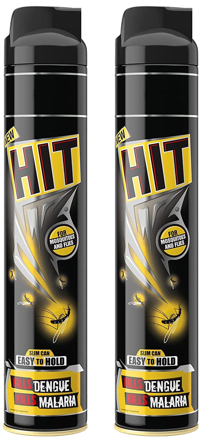 HIT Flying Insect Killer - Mosquito & Fly Killer Spray (400ml) | Instant Kill | Protection from Dengue & Malaria (Pack of 2)