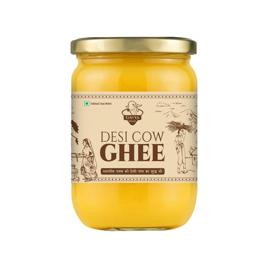 Gavyadhara A2 Desi Cow Ghee | Traditionally Made | 1Ltr Glass Jar
