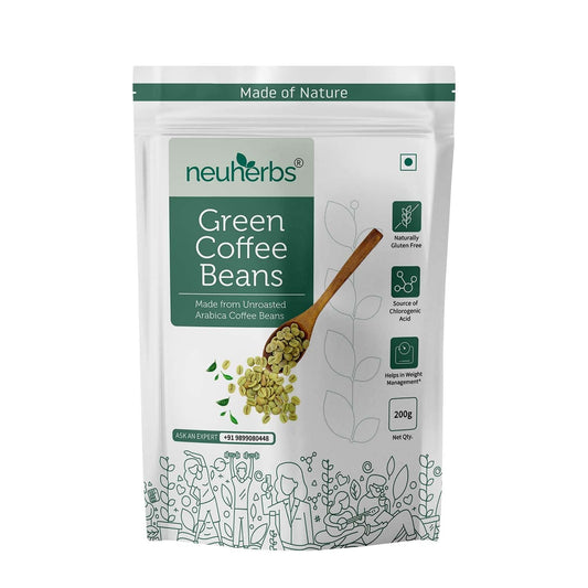 5x Neuherbs Unroasted Arabica Green Coffee Beans - 200 gm each - Pack of 5