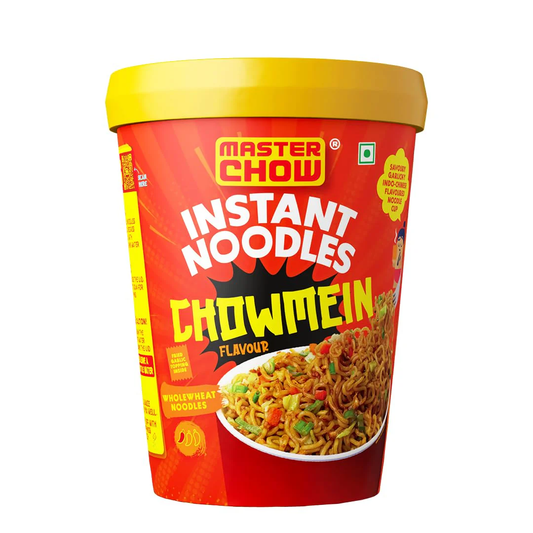 25x MasterChow Instant Cup Noodles - Chowmein Noodles | Whole Wheat Cup Noodles - Pack of 25 - 100g