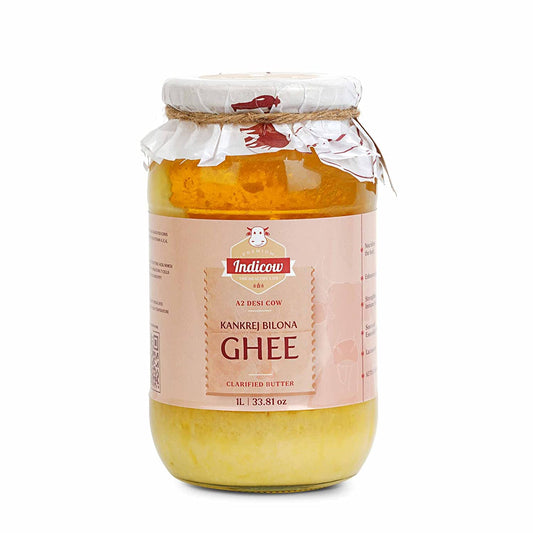 Indicow Foods Vedic Bilona A2 Cow Ghee - 1L