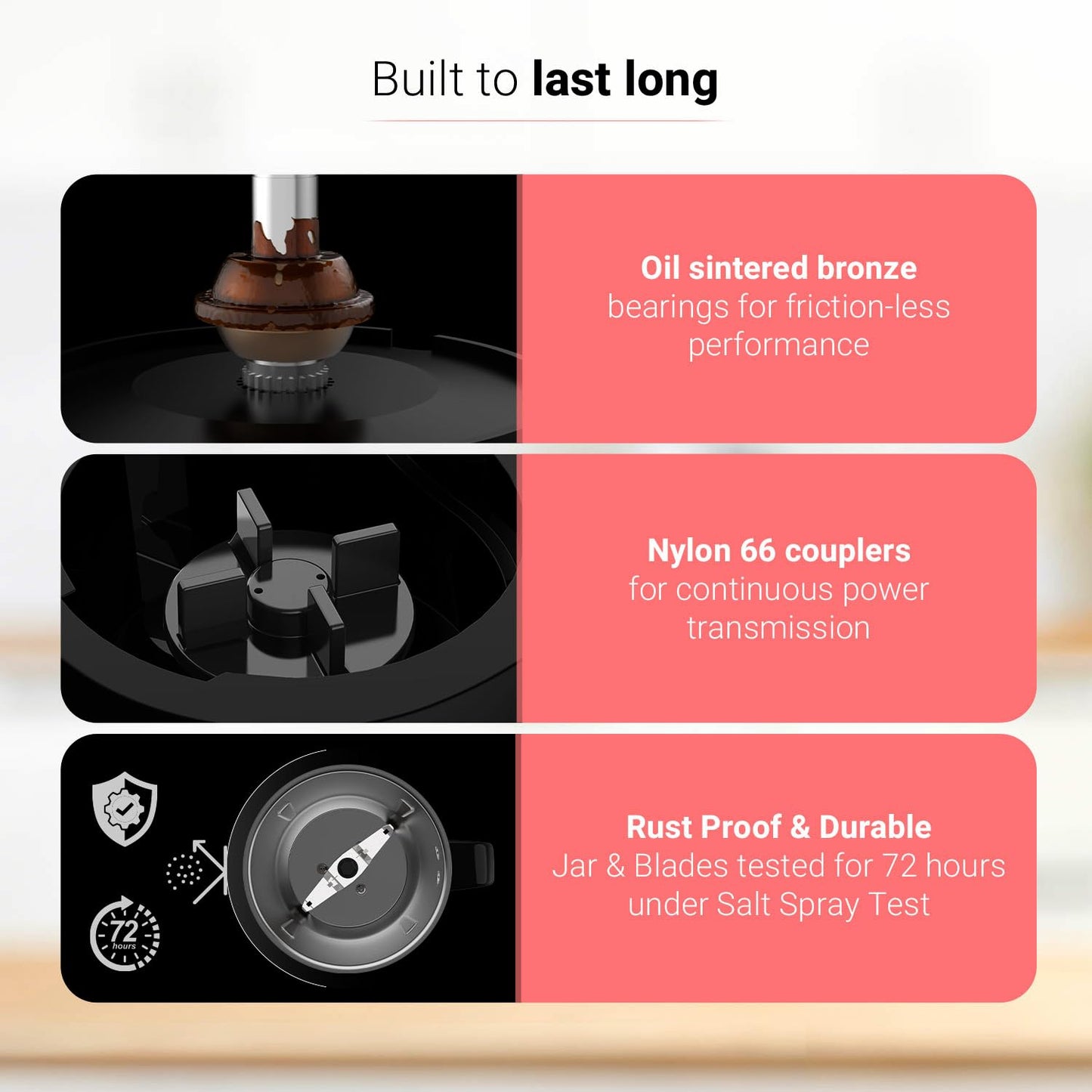 V-Guard Precia Mixer Grinder 500 Watt / 2 Year Motor Coverage by V-Guard / 3 Jar Mixie for Kitchen with Multifunctional SS Mixer Jars (Chutney, Dry, & Wet), Precision Stainless Steel Blades