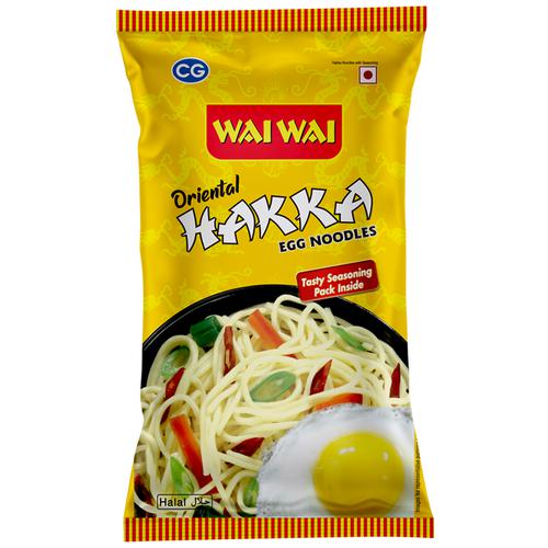 25x Wai Wai Oriental Hakka Egg Noodles, Pack of 25 (180 gm each)