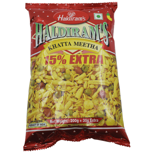 5x Haldirams Namkeen - Khatta Meetha - Pack of 5 (200 g each) Pouch