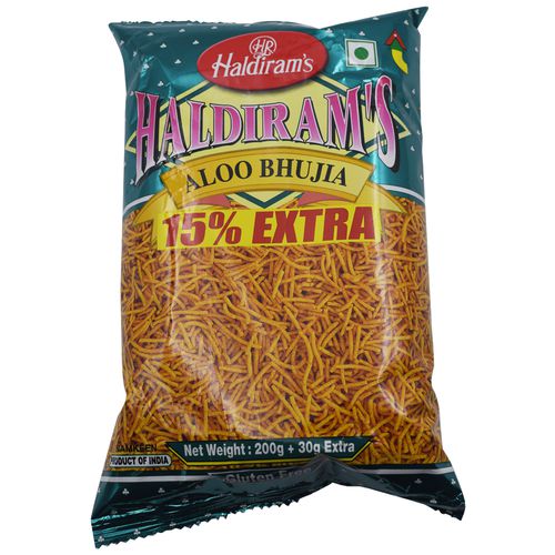 5x Haldirams Namkeen - Aloo Bhujia (Del), Pack of 5 (200 g each) Pouch