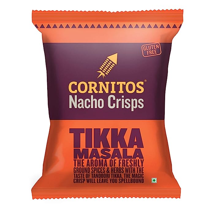 50x Cornitos Nacho Crisps, Tikka Masala, Pack of 50 - 55g each
