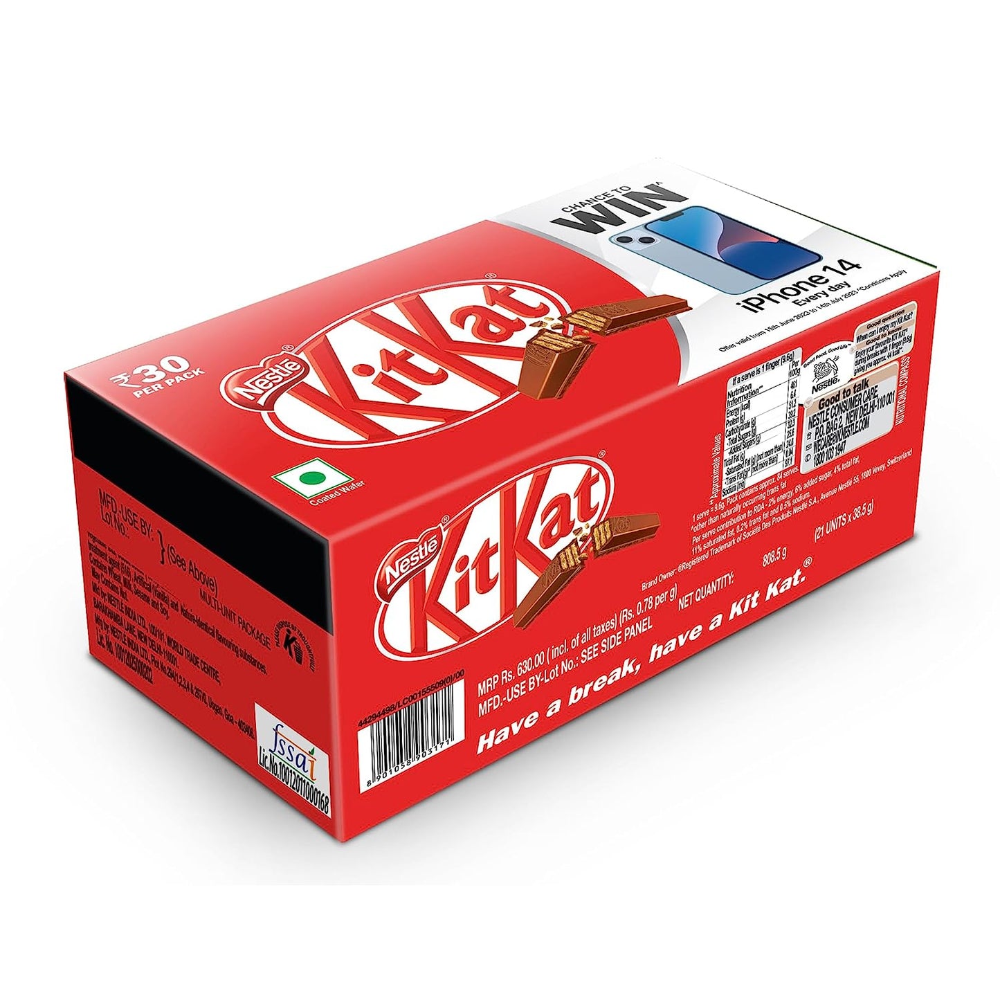 21x Nestle KitKat , 36.5g each (Pack of 21)