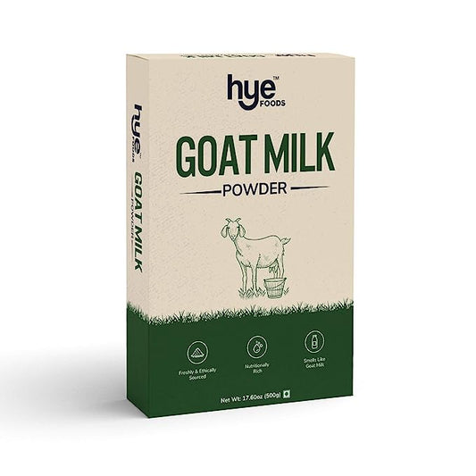 HYE FOODS Goat Milk Powder | Naturally Fed Goats Easier to Digest Improves Platelets Beneficial for Children 100% Pure & Natural 500 gms