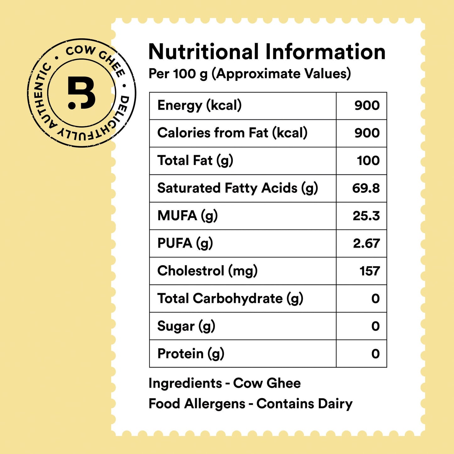 Barosi Premium Cultured Desi Cow Ghee 1 Litre (Combo Pack of 2 * 500ml) | Vedic Bilona Method | Churned from Curd | Pure & Natural | Farm Made in Small Batches | Glass Jar Packing
