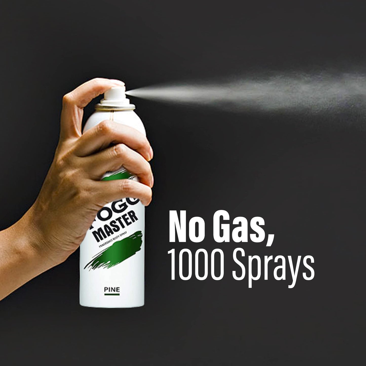 4x Fogg Master Pine No Gas Deodorant for Men, Long-Lasting Perfume Body Spray, 150ml each - Pack of 4