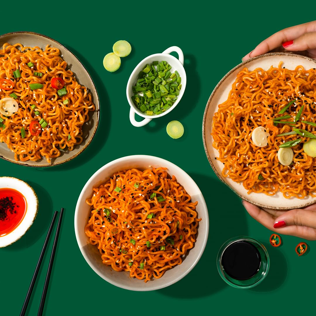 25x Masterchow K-chow Korean Veg Instant Ramen Noodles - 92g each  - Pack of 25