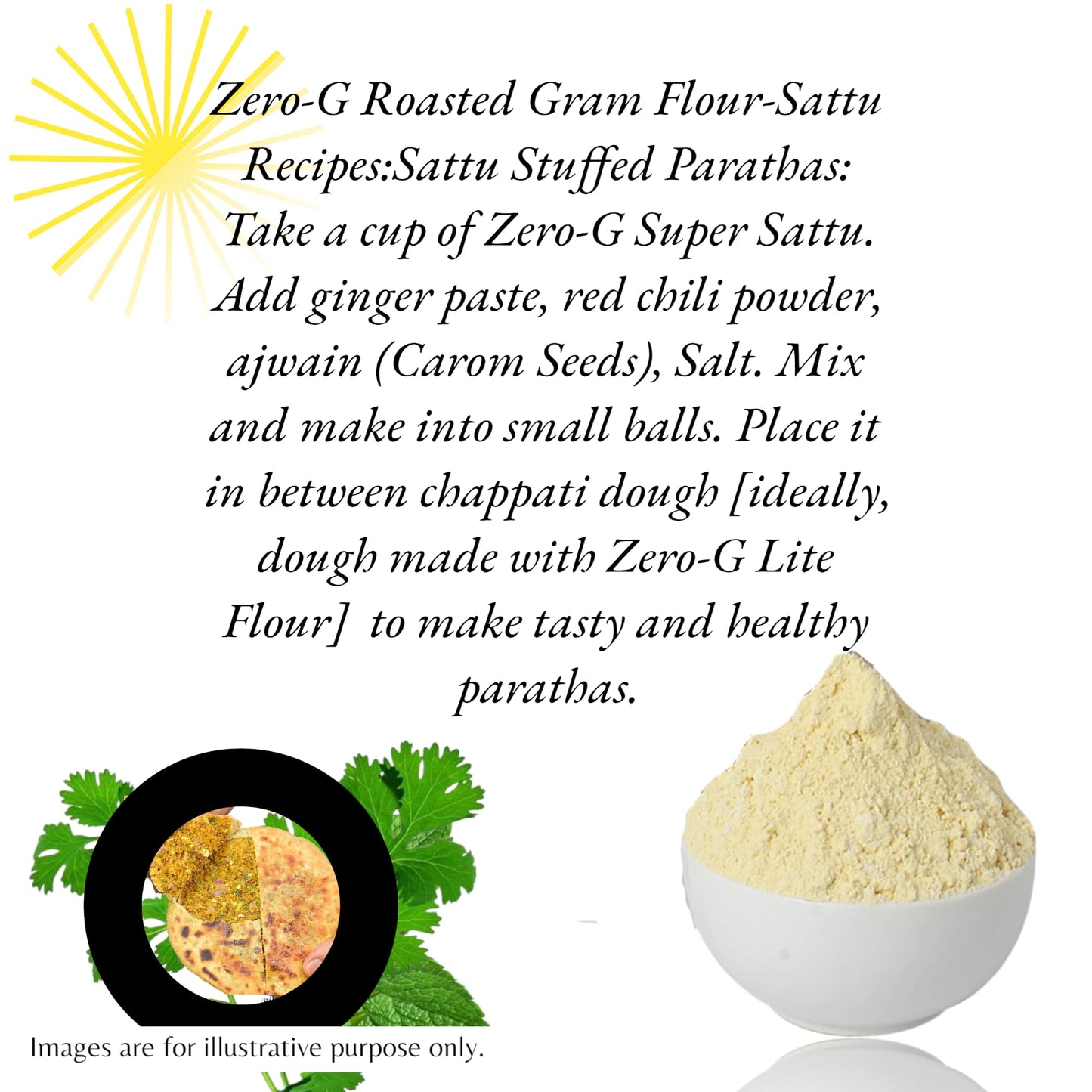 Zero-G Gluten-free Sattu (500g Pack) - High-Protein Hi-fibre Meal | Traditional Indian Wholesome Food/Drink | Gluten-Free Goodness | Promotes Digestive Health | Supports Healthy Gut