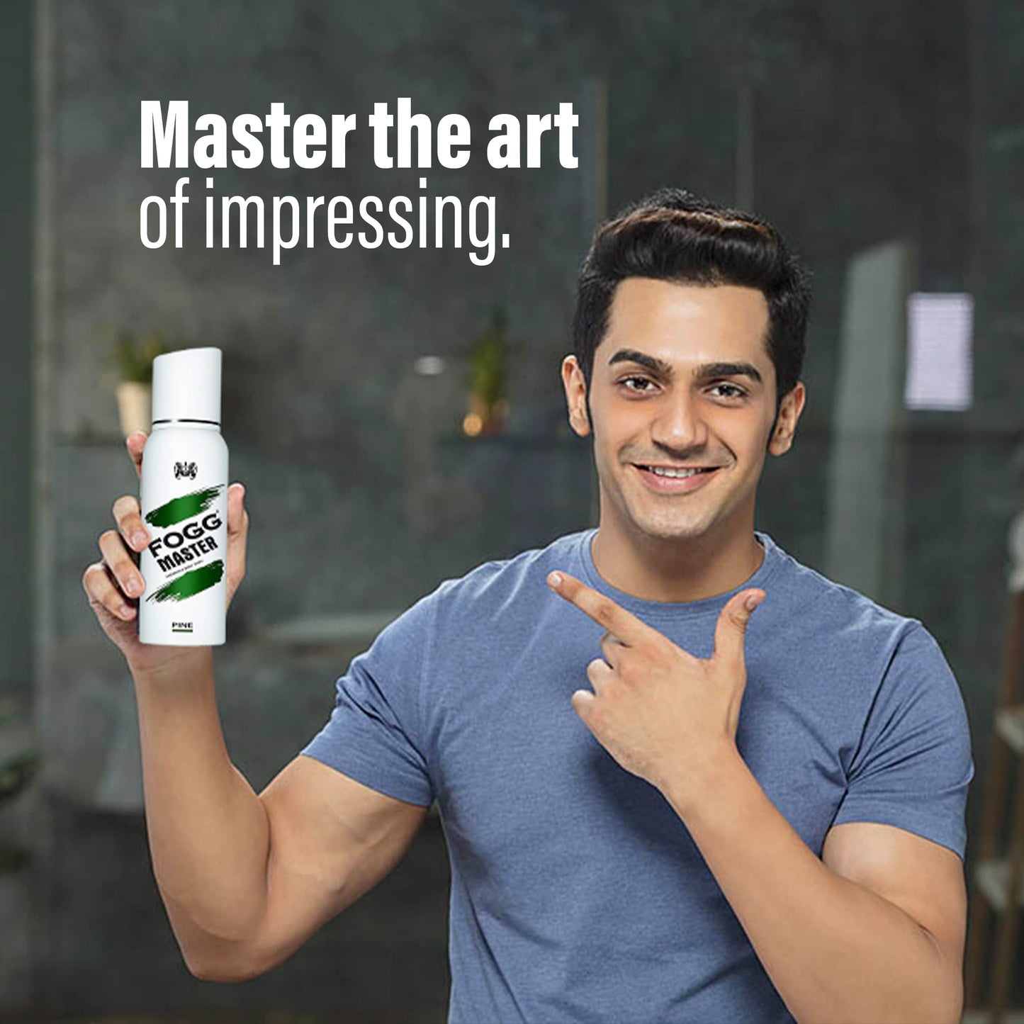 4x Fogg Master Pine No Gas Deodorant for Men, Long-Lasting Perfume Body Spray, 150ml each - Pack of 4