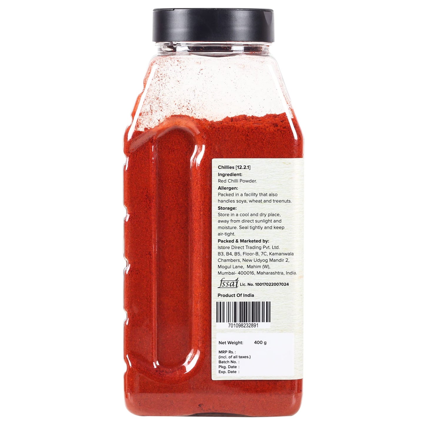 Urban Platter Kashmiri Red Chilli Powder, 400g | Medium Hot | Aromatic | Additive Free