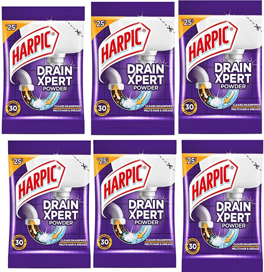Harpic Drain Xpert Drain Cleaning Powder (50g) PACK OF 6....UNIQUE