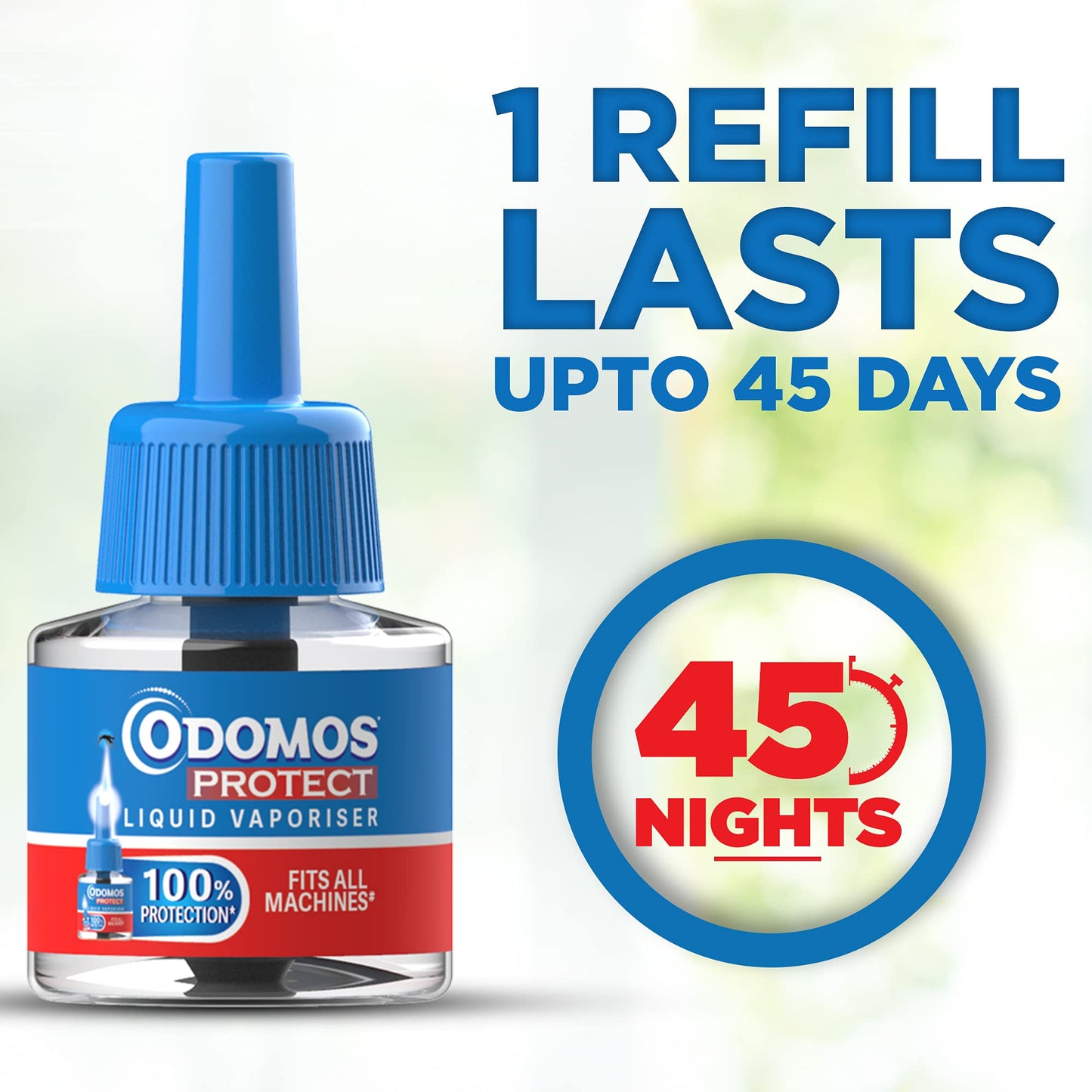 Odomos Protect Mosquito Repellent Liquid Vaporiser Refill (Pack of 6) | Fits all standard machines | Kills Dengue mosquitoes