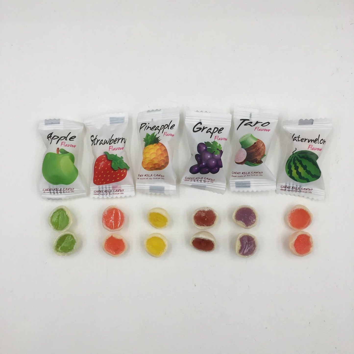 3x Haoliyuan Thai Chew Candy Mix Fruit Flavoured Mixed Candy - 350g each - 300pcs total - Pack of 3