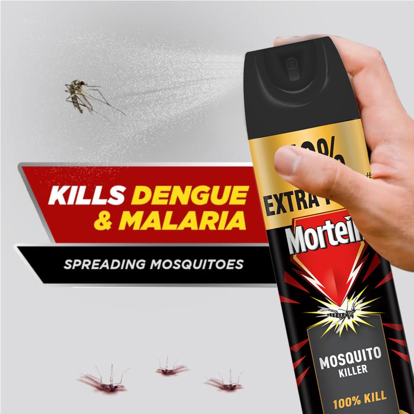 Mortein 625 ml - Flying Insect Killer - Fly & Mosquito Killer Spray| Instant Mosquito Killer | Fresh Natural Fragrance | 100% Kill Guarantee | Mosquito Repellent, Killer & Spray