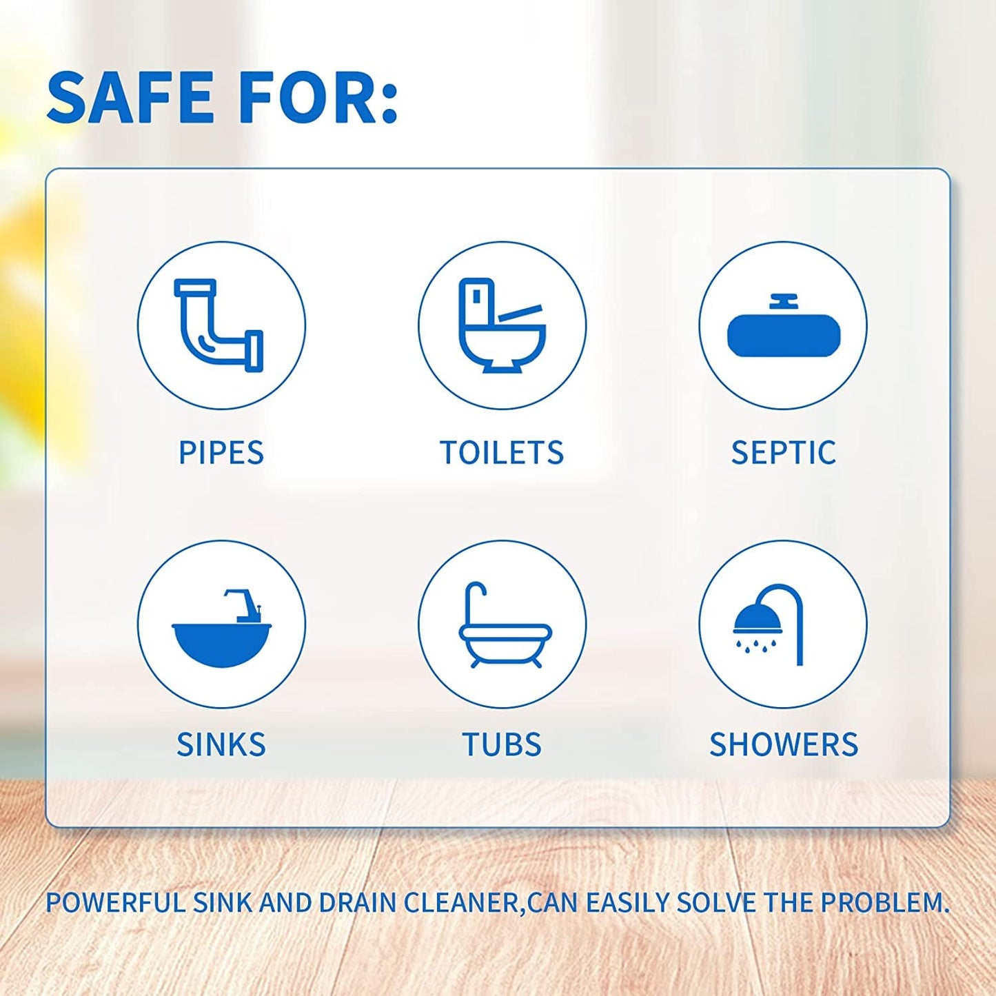 ERZA Drain Cleaner Powder, Sink Deodorizer, Effective Sink Cleaner, Drain Blockage Remover, Drain Pipe Cleaner, Keep Clogs Free for Kitchen Bathroom Toilet Washbasin Septic Tank, Pack of 3, 330 Gm