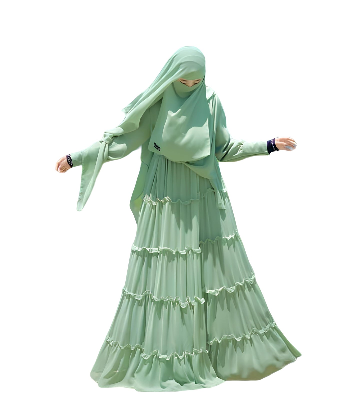 5 Chun Pista Green Burqa For women & Girls