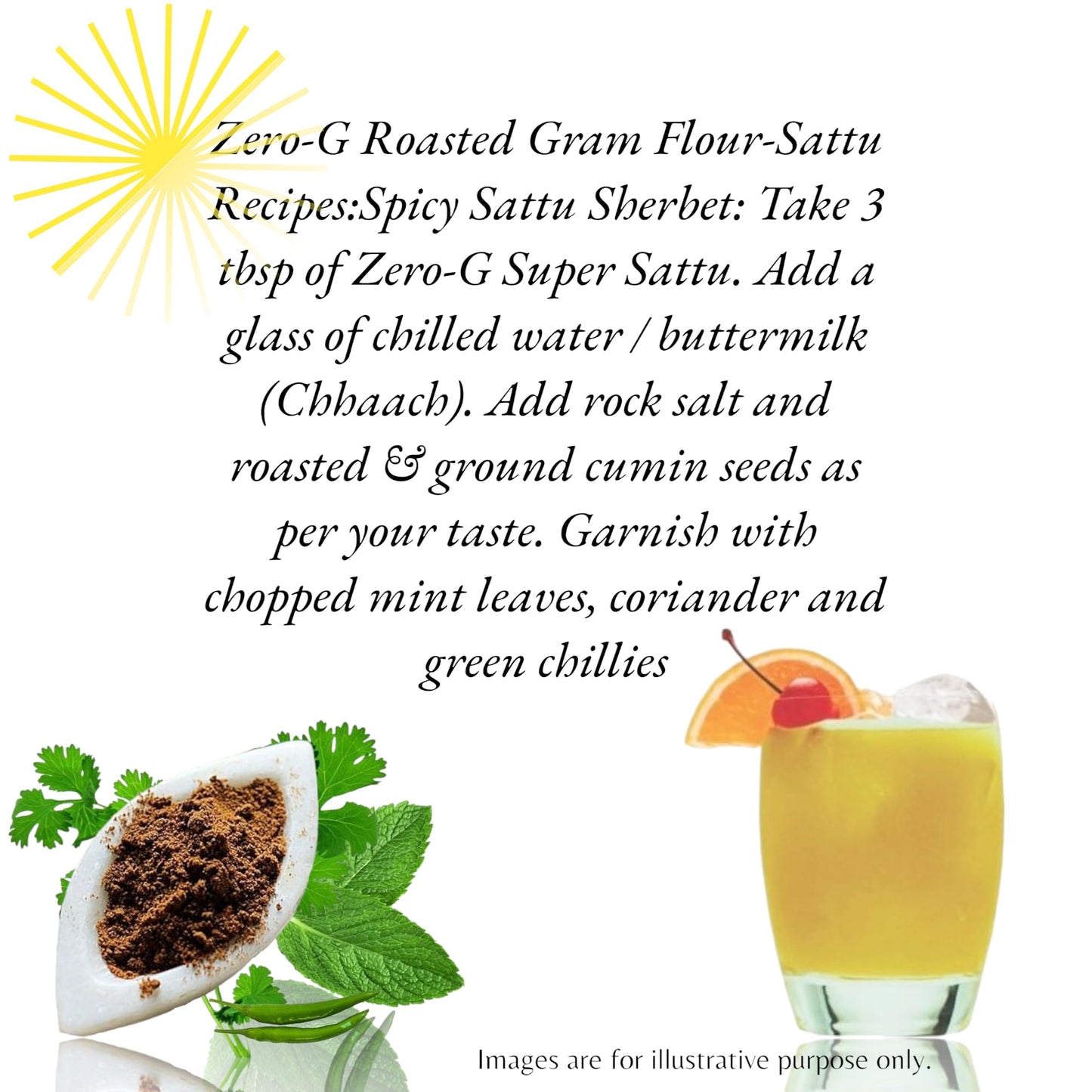 Zero-G Gluten-free Sattu (500g Pack) - High-Protein Hi-fibre Meal | Traditional Indian Wholesome Food/Drink | Gluten-Free Goodness | Promotes Digestive Health | Supports Healthy Gut