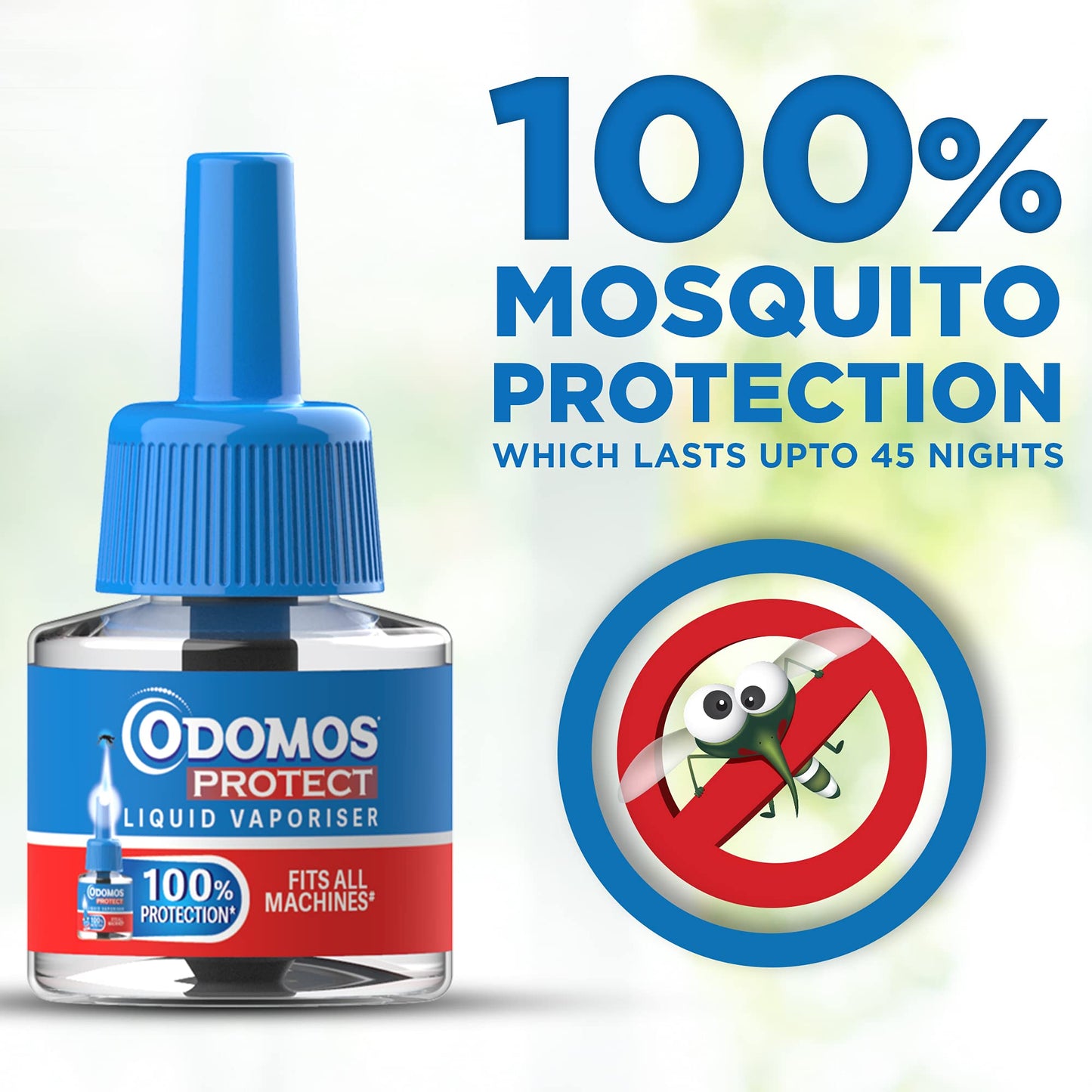 Odomos Protect Mosquito Repellent Liquid Vaporiser Refill (Pack of 6) | Fits all standard machines | Kills Dengue mosquitoes