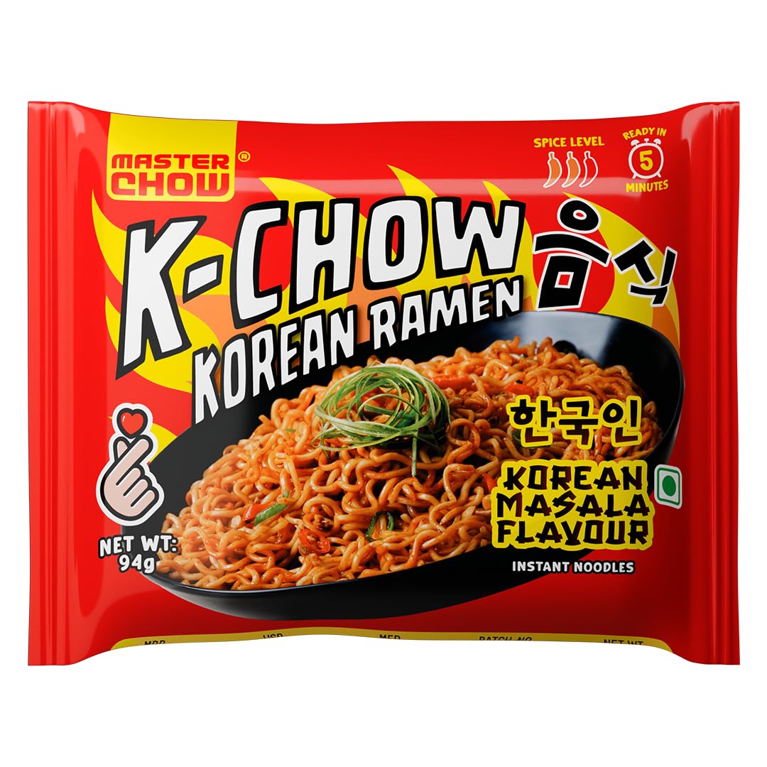 25x Masterchow K-chow Korean Masala Instant Ramen Noodles - 94g - Pack of 25