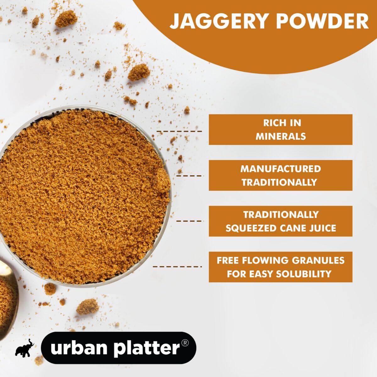 Urban Platter Jaggery Powder, 3Kg