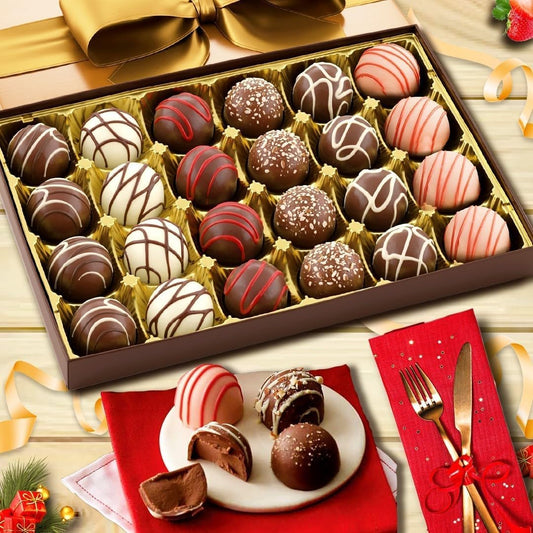 WINNI -24 Pcs Premium Chocolate Gift Pack | Belgian Luxury Celebration Chocolate | Imported Hamper Basket Bouquet - Handmade Truffle Gift Box for Birthday, Wedding, Partner Anniversary, Wife, Marriage, Girls, Boys, Couple, Students, Husband, Love, Kids |