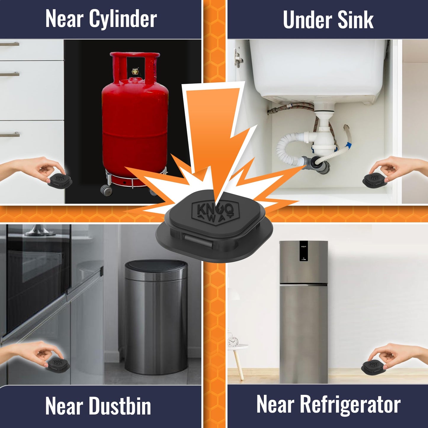 KNOQ AWAY Cockroach Bait, Alternative to Anti Roach Gel, Cockroach Paste, Cockroach Gel, Cockroach Pellet/Powder & Cockroach Spray. Cockroach Repellant for Home,Kitchen, & Hotels (Pack of 6 Baits)