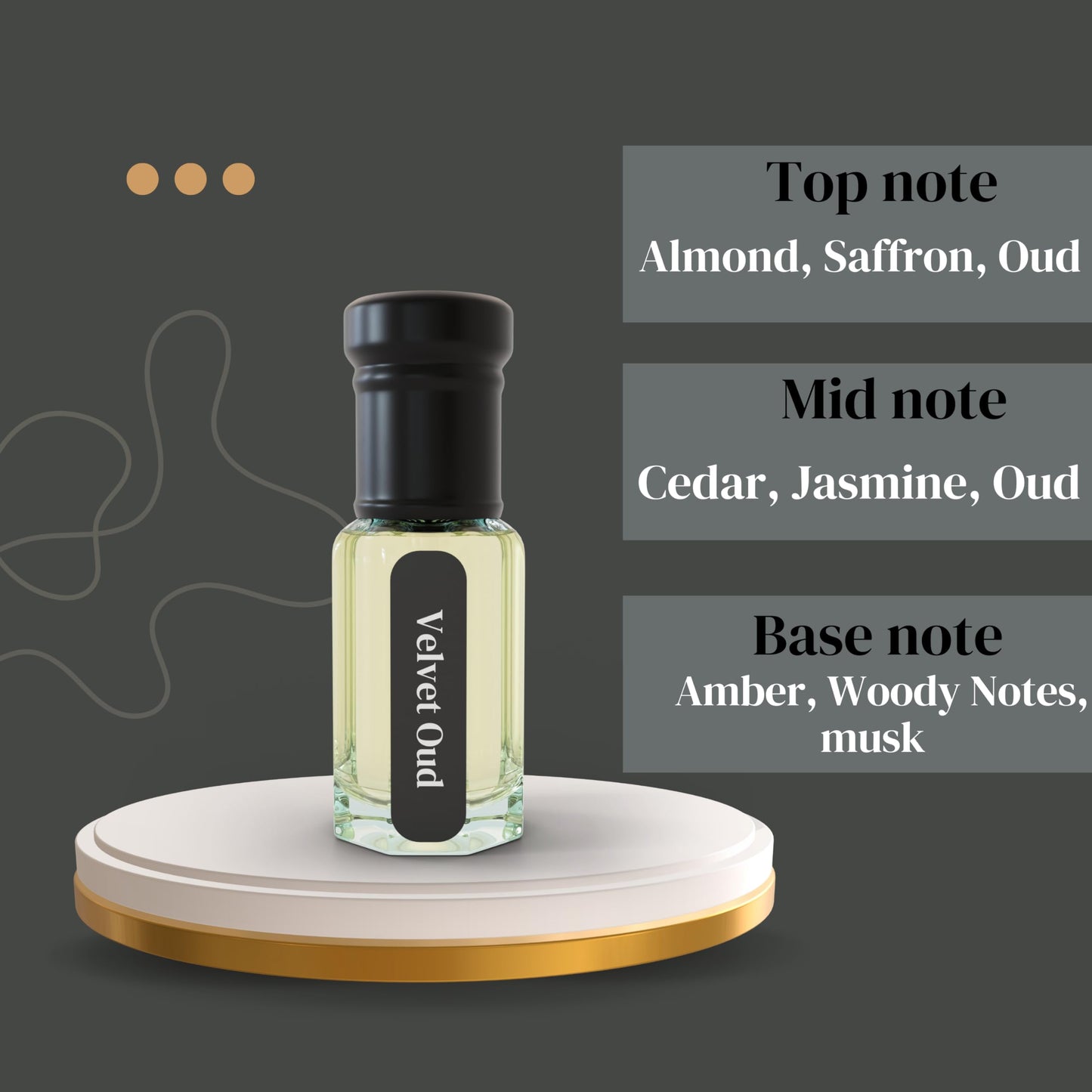 Velvet Oud Attar Original Pure Super Long-Lasting 100% Alcohol Free, 6ml In Luxury Bottle Best For Men And Women